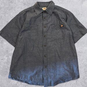 Dickies Men's Grey and Blue Shirt
